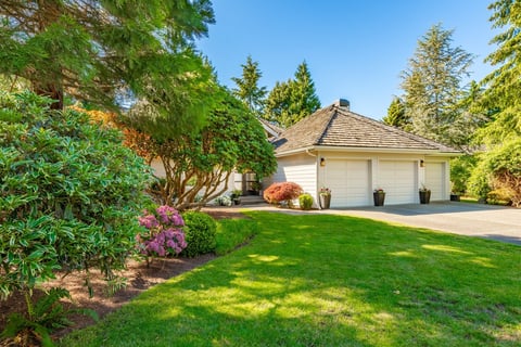 Luxury home interior with garden view