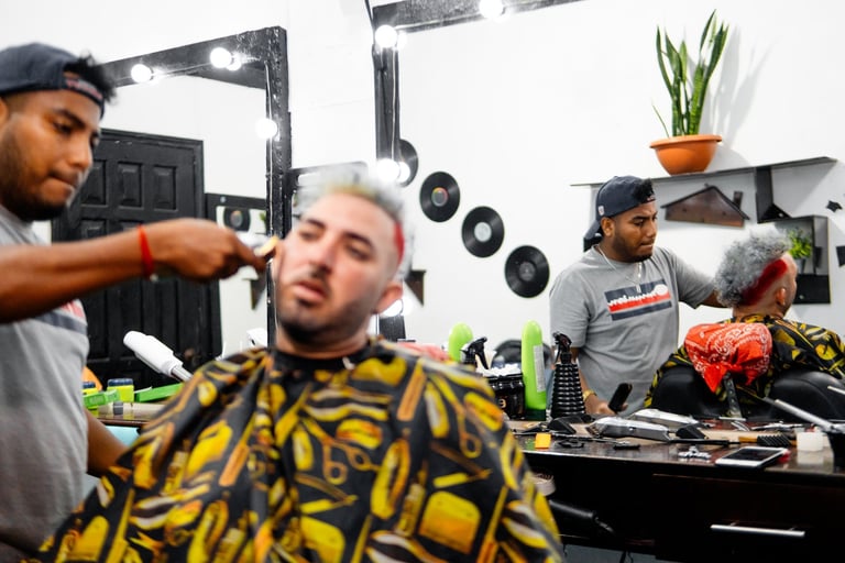 Black barbers at Park Off Event
